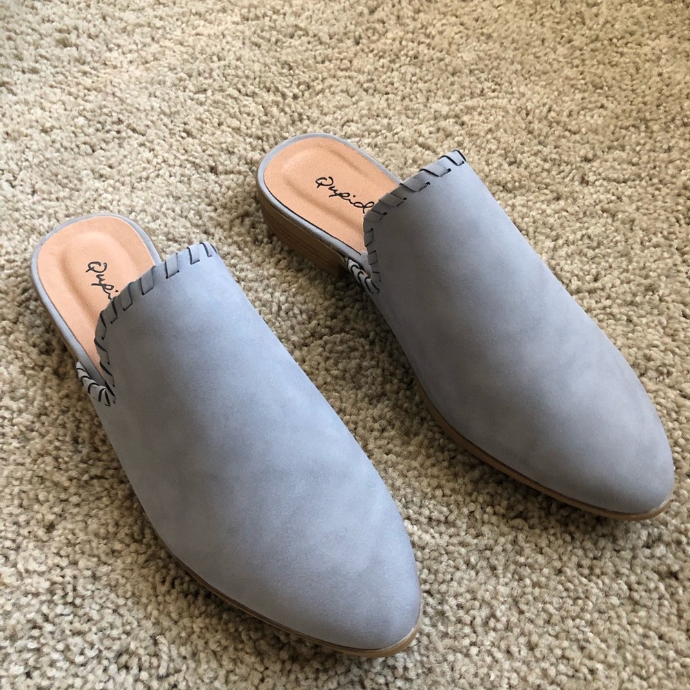 Never Used Grey Mules Size 7